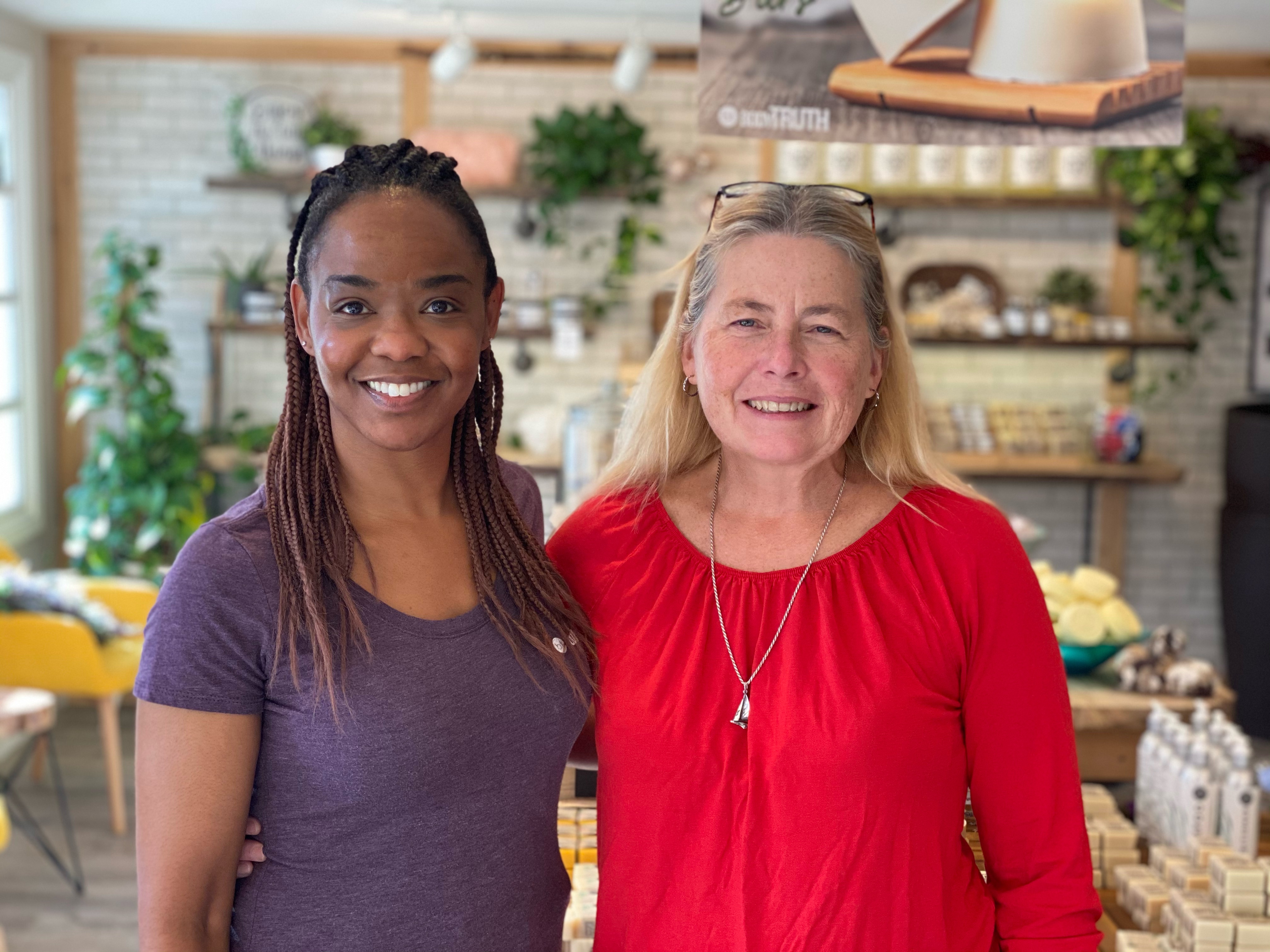 Stephanie Willis and Cindi — the Bodytruther spirit, alive in the store