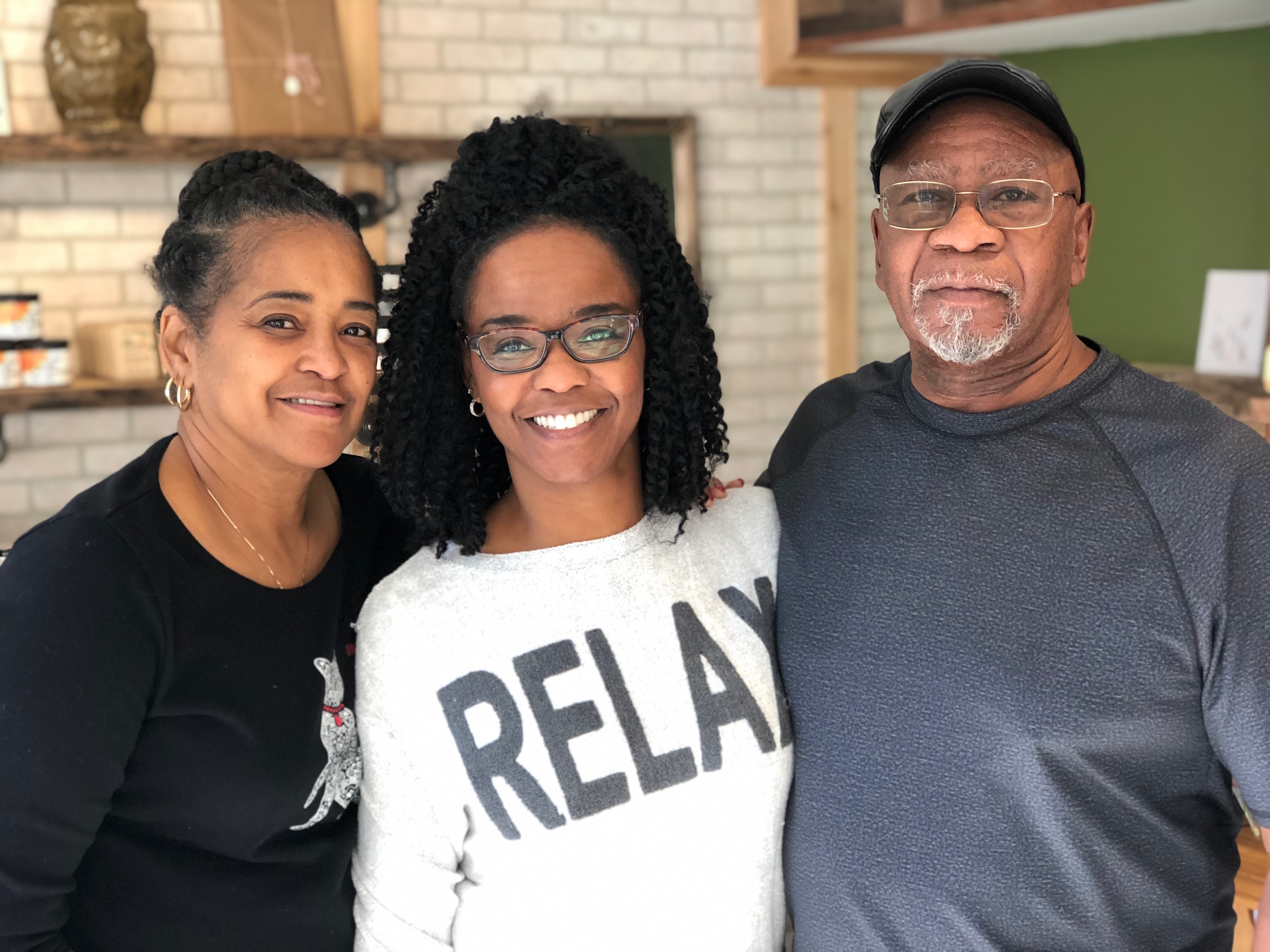 Stephanie with her mother and Artie Short — in the store that started it all