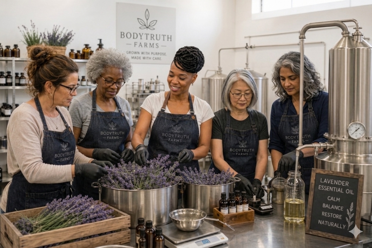 Stephanie Willis at work in the Bodytruth apothecary kitchen